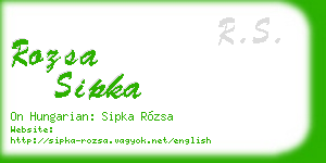 rozsa sipka business card