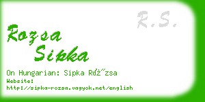 rozsa sipka business card